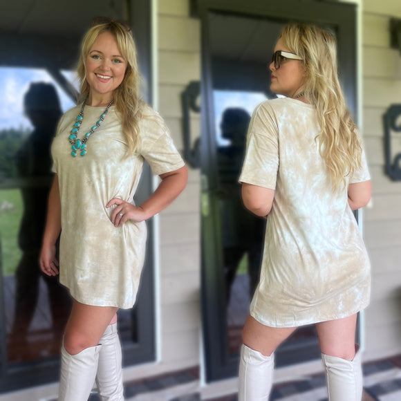 Khaki Dye Shirt Dress