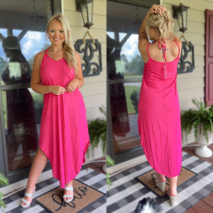 Halter Strap Pink Dress