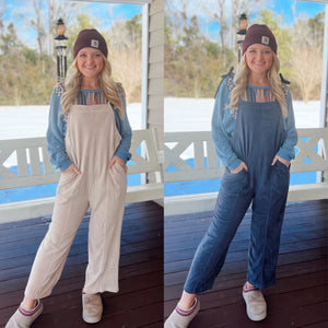 Cozy Fleece Overalls