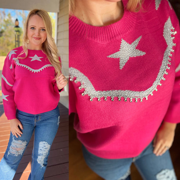 “Rhinestone Wrangler” Sweater