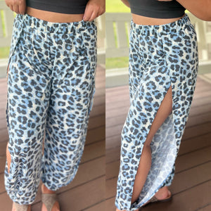 Blue Leopard Genie Pants