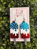 Patriotic popsicle earrings