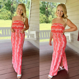 “Dazzled in Coral” Dress