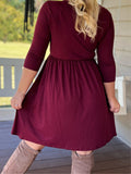 Burgundy Fall Dress