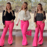 Neon Pink Highwaisted Bells