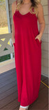 Rose Red maxi dress